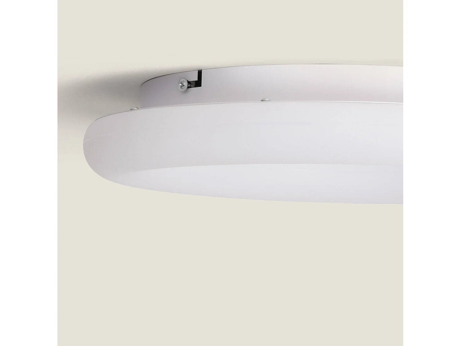 Plafonnier LED 36W Rond Métal Ø400 mm Irlava Blanc