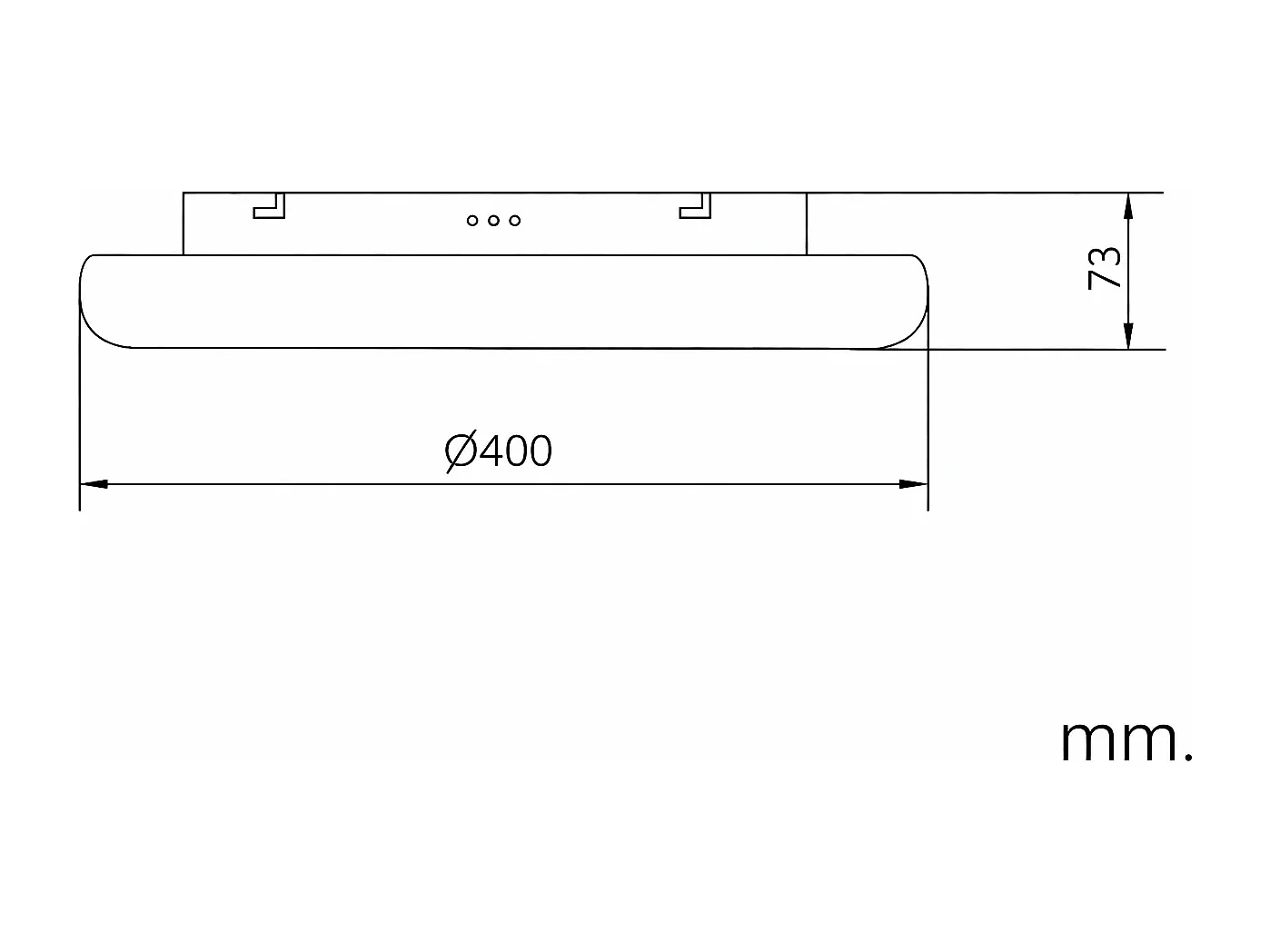 Plafonnier LED 36W Rond Métal Ø400 mm Irlava Blanc