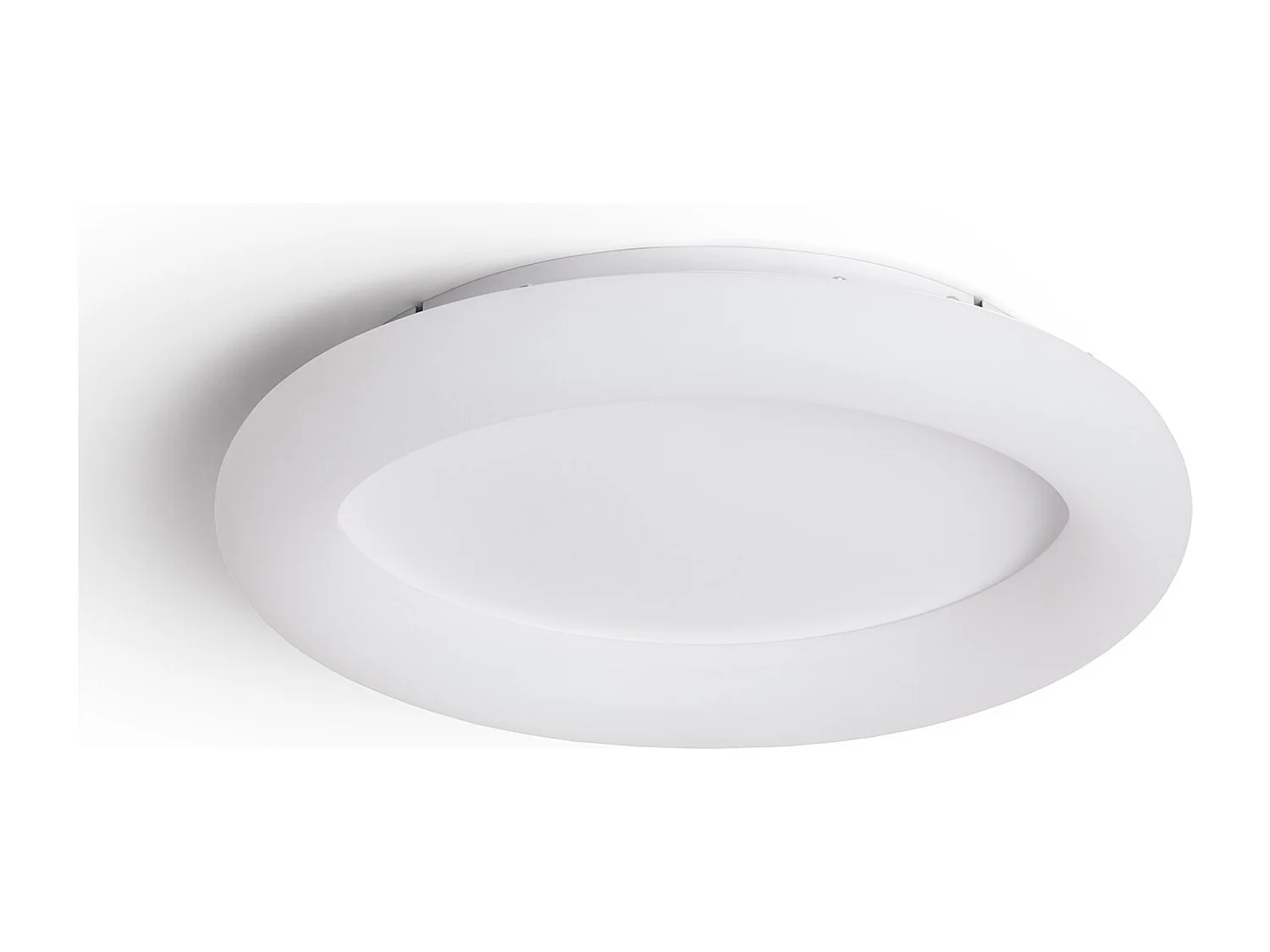 Plafonnier LED 36W Rond Métal Ø400 mm Irlava Blanc