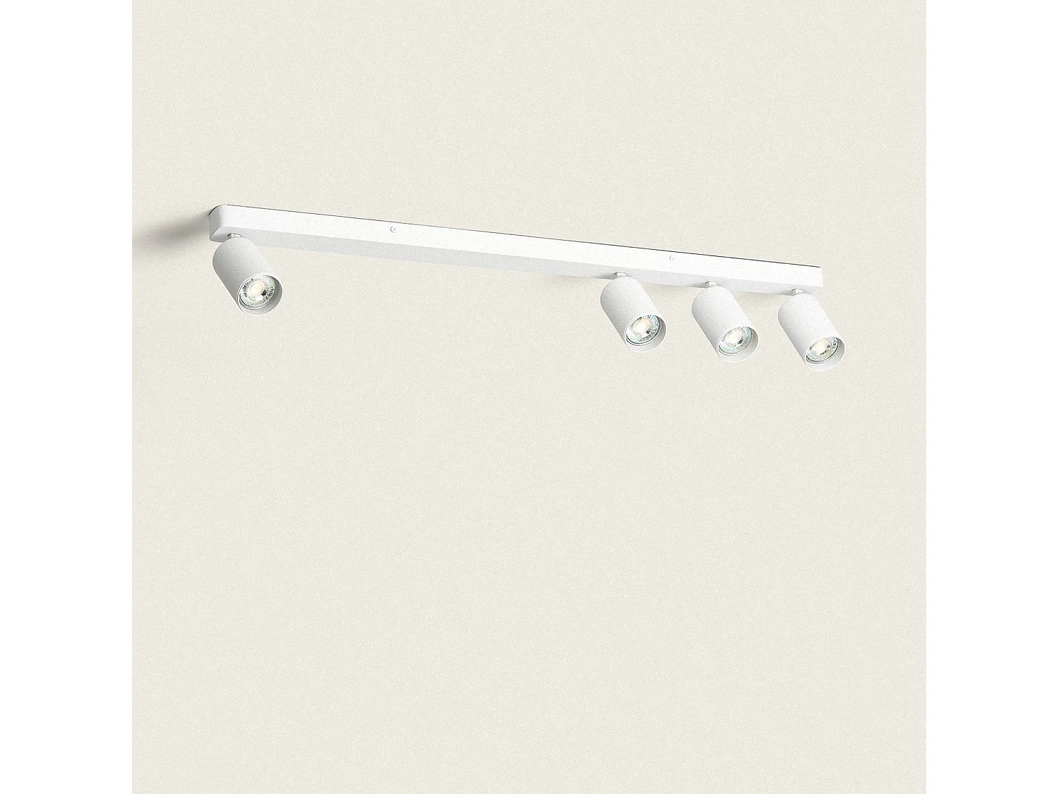 Aplique de Techo Aluminio Breixo 4 Focos Blanco