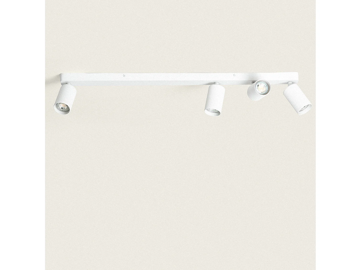 Aplique de Techo Aluminio Breixo 4 Focos Blanco