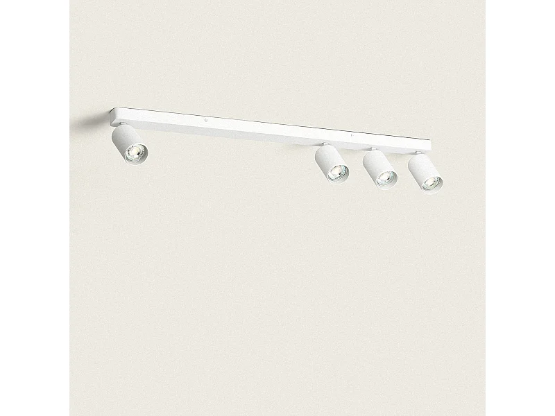 Plafonnier Aluminium Breixo 4 Spots Blanc