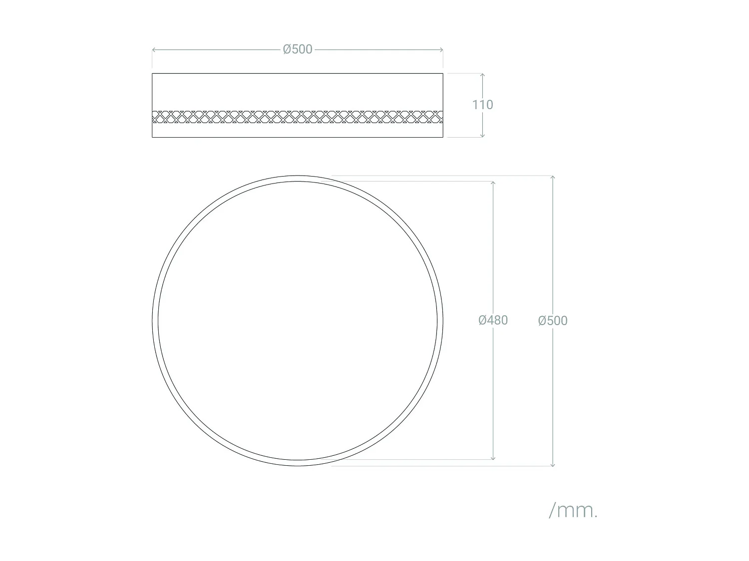 Plafoniera LED 40W Metallo Walital L Bianco