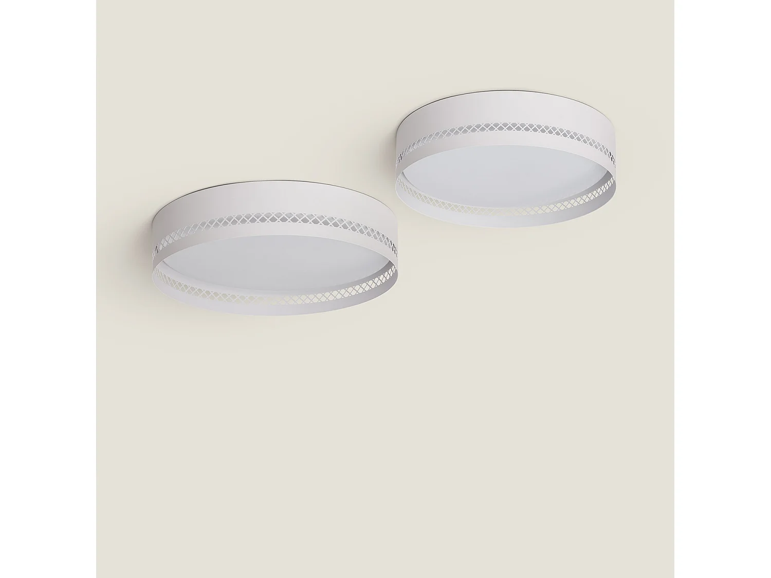 Plafoniera LED da 40 W in Acciaio Walital L Bianco