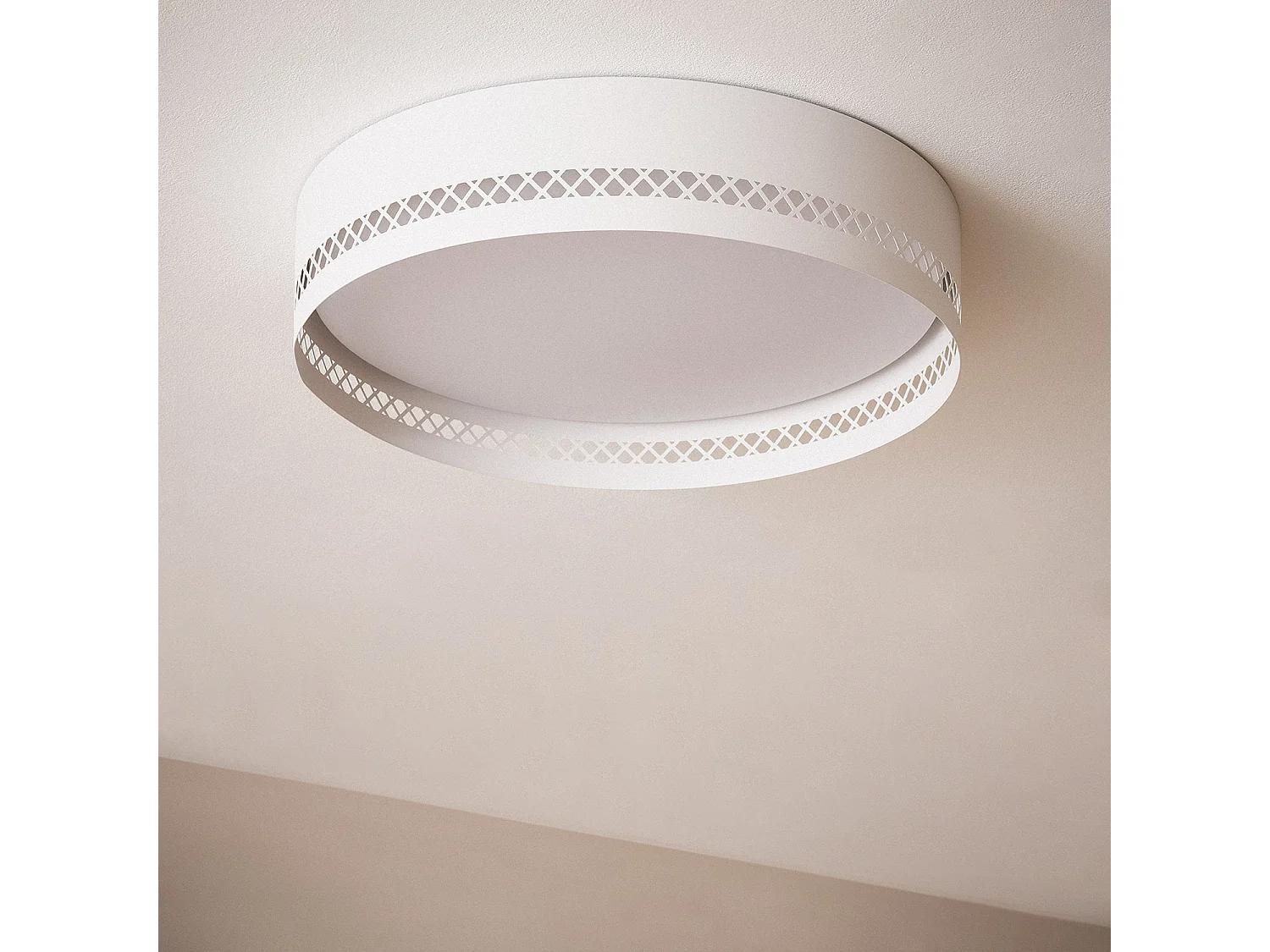 Plafoniera LED da 40 W in Acciaio Walital L Bianco