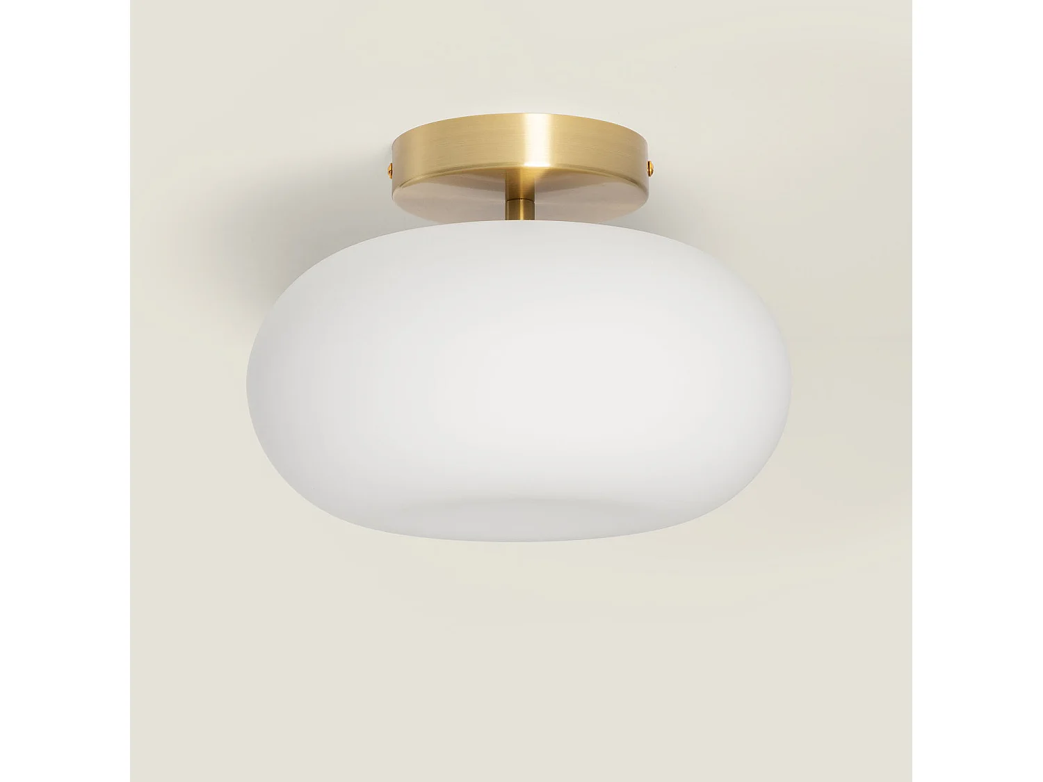 Lámpara de Techo LED 9W Metal y Cristal Keyla Dorado