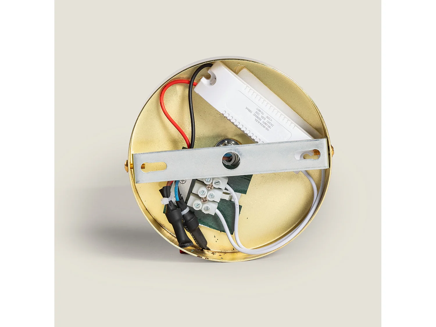 Lámpara de Techo LED 9W Metal y Cristal Keyla Dorado