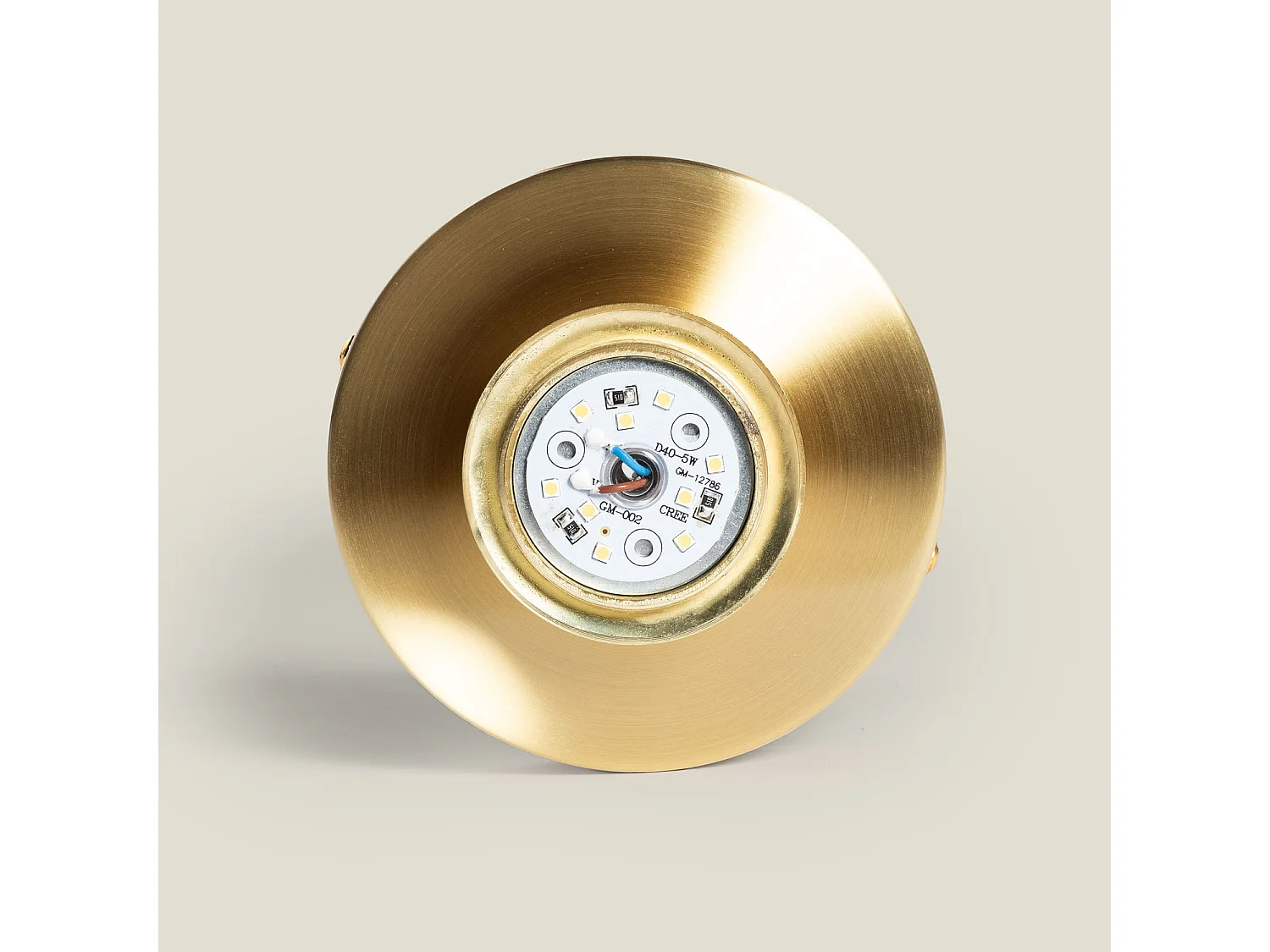 Lámpara de Techo LED 9W Metal y Cristal Keyla Dorado