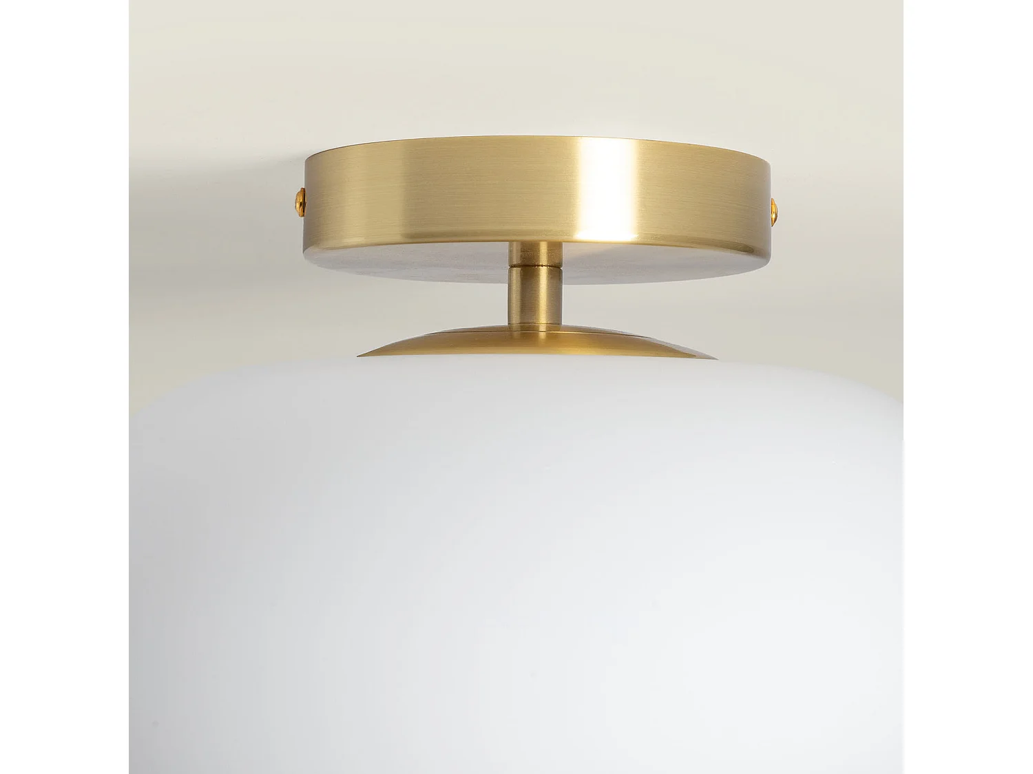 Plafonnier LED 9W Métal et Verre Keyla Doré