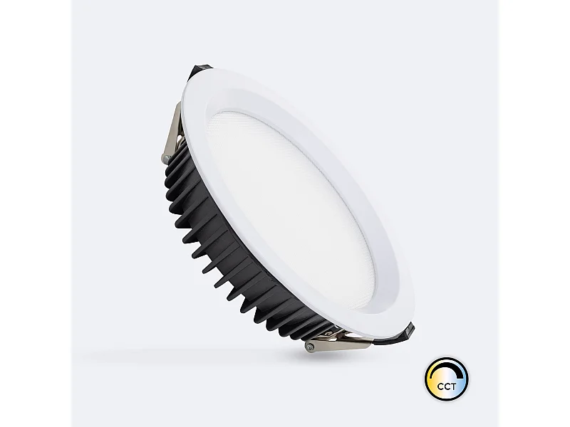 Downlight LED 15W Circolare AERO CCT Selezionabile 130 lm/W Microprismatico Foro Ø 160 mm No Flicker 2700K - 3200K - 4000K Selezionabile (Caldo-Naturale)
