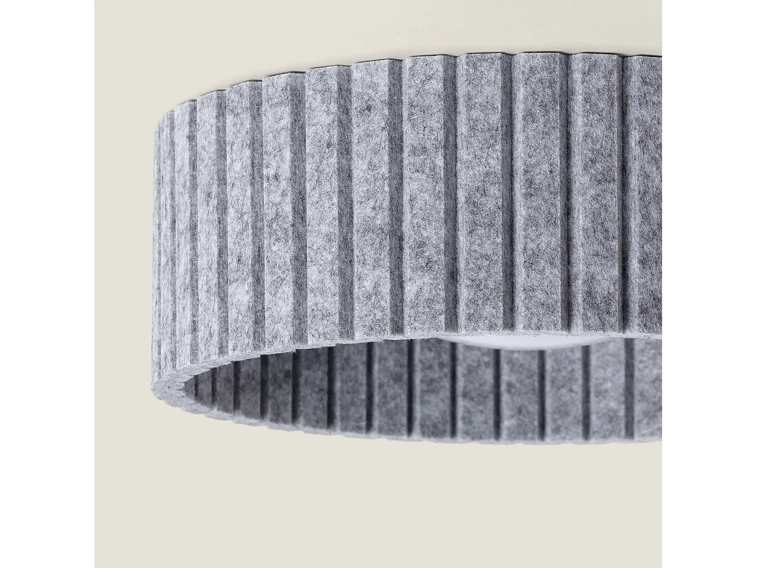 Plafonnier LED 9W Rond Feutre Ø300 mm CCT Sélectionnable Gris