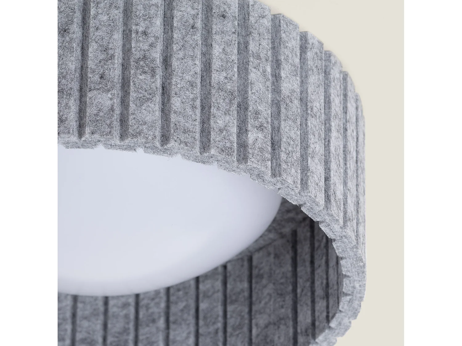 Plafonnier LED 9W Rond Feutre Ø300 mm CCT Sélectionnable Gris