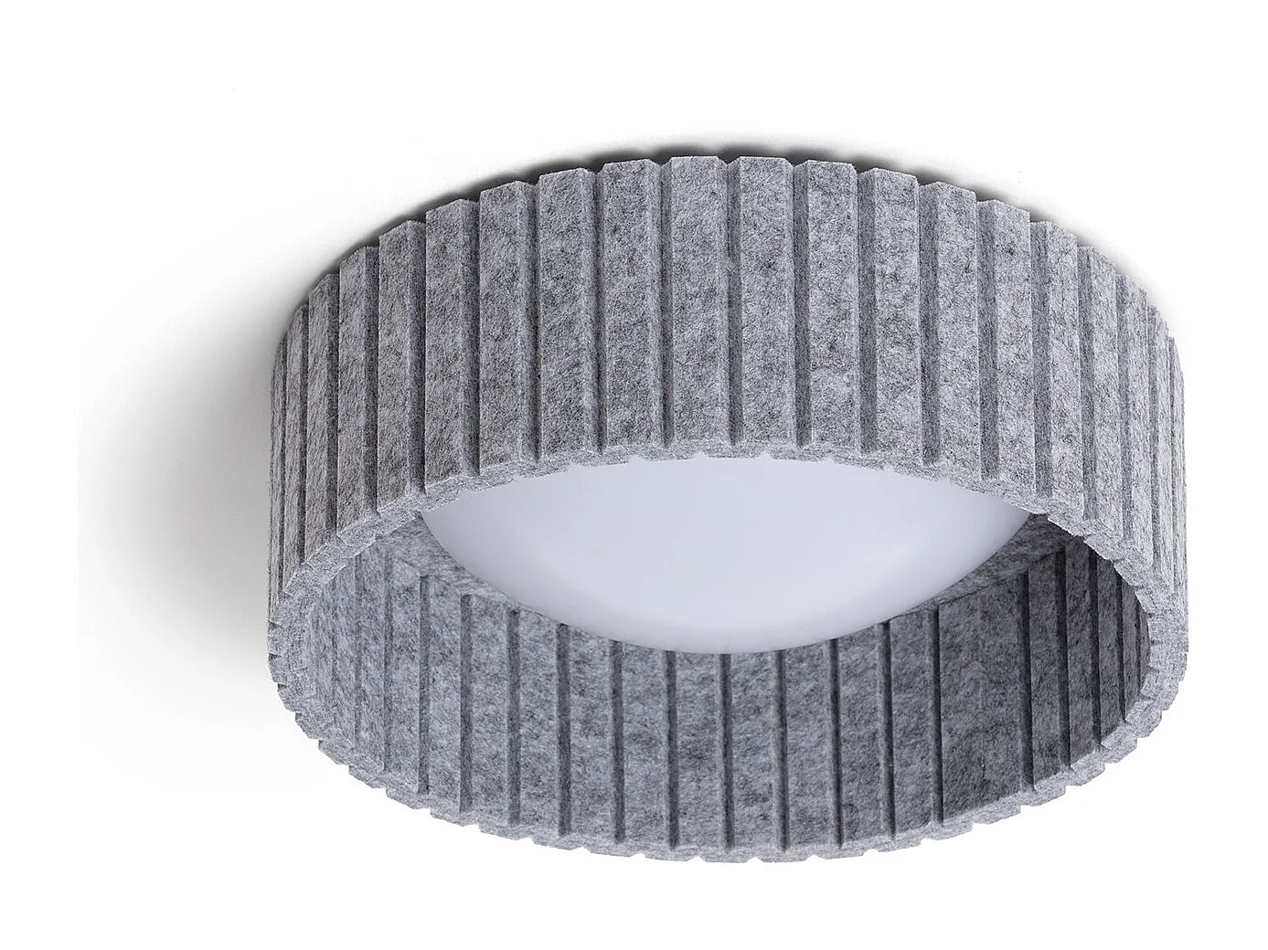 Plafón LED Acústico 9W Circular Fieltro Ø300 mm CCT Seleccionable Kaptyn Gris