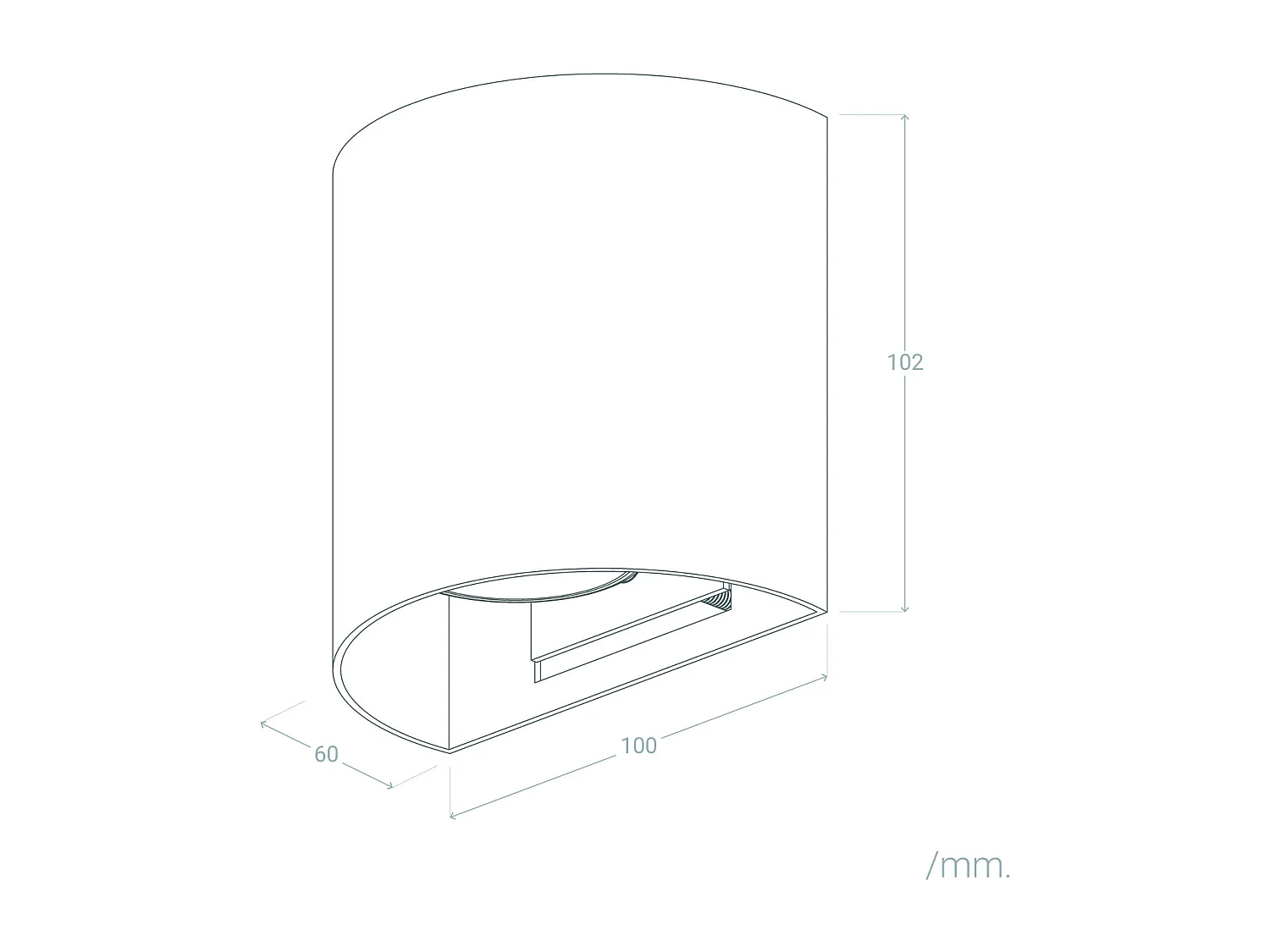 Aplique de Pared Aluminio Adonai Blanco