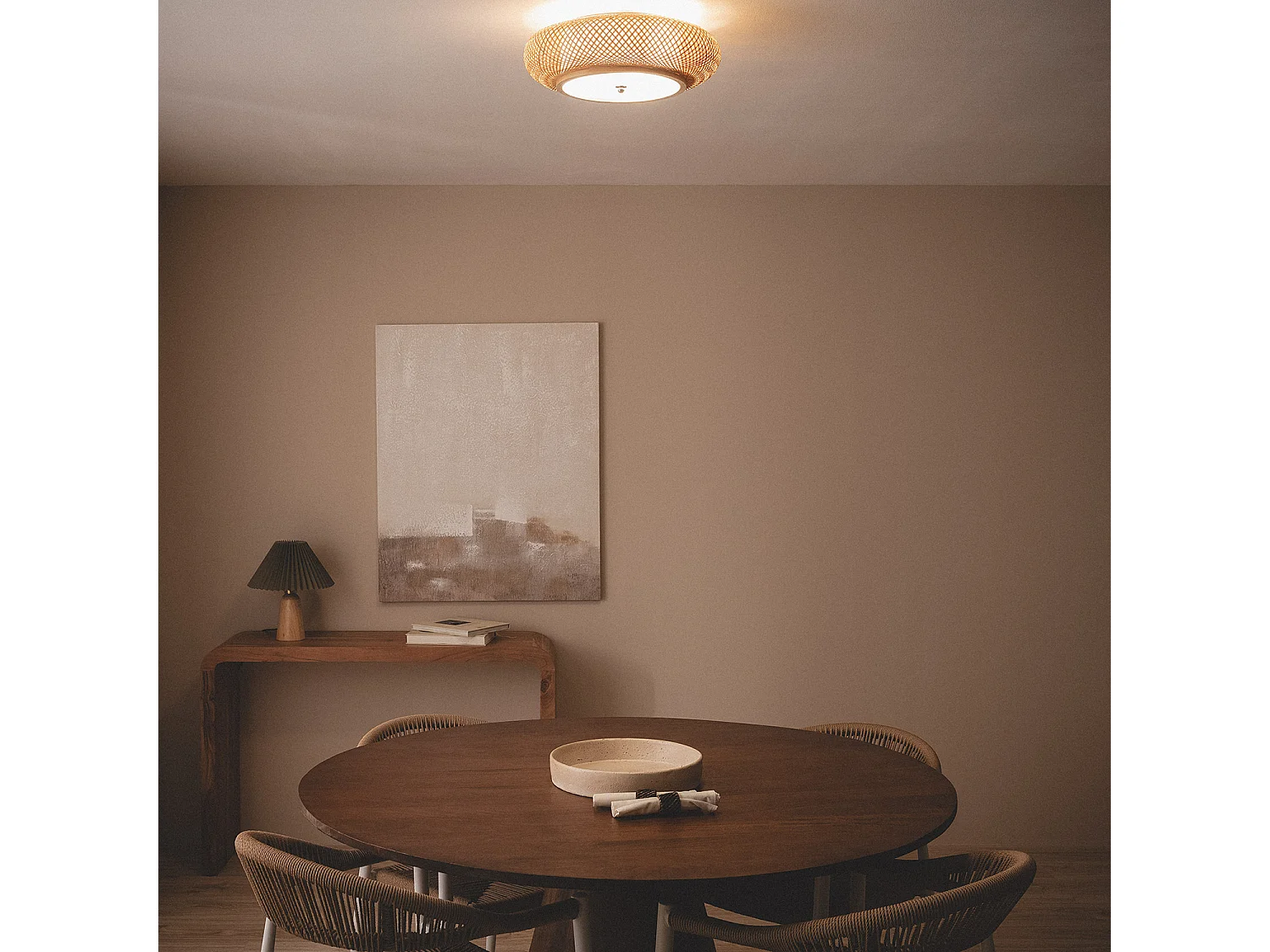 Plafonnier Bambou Sorolla Naturel