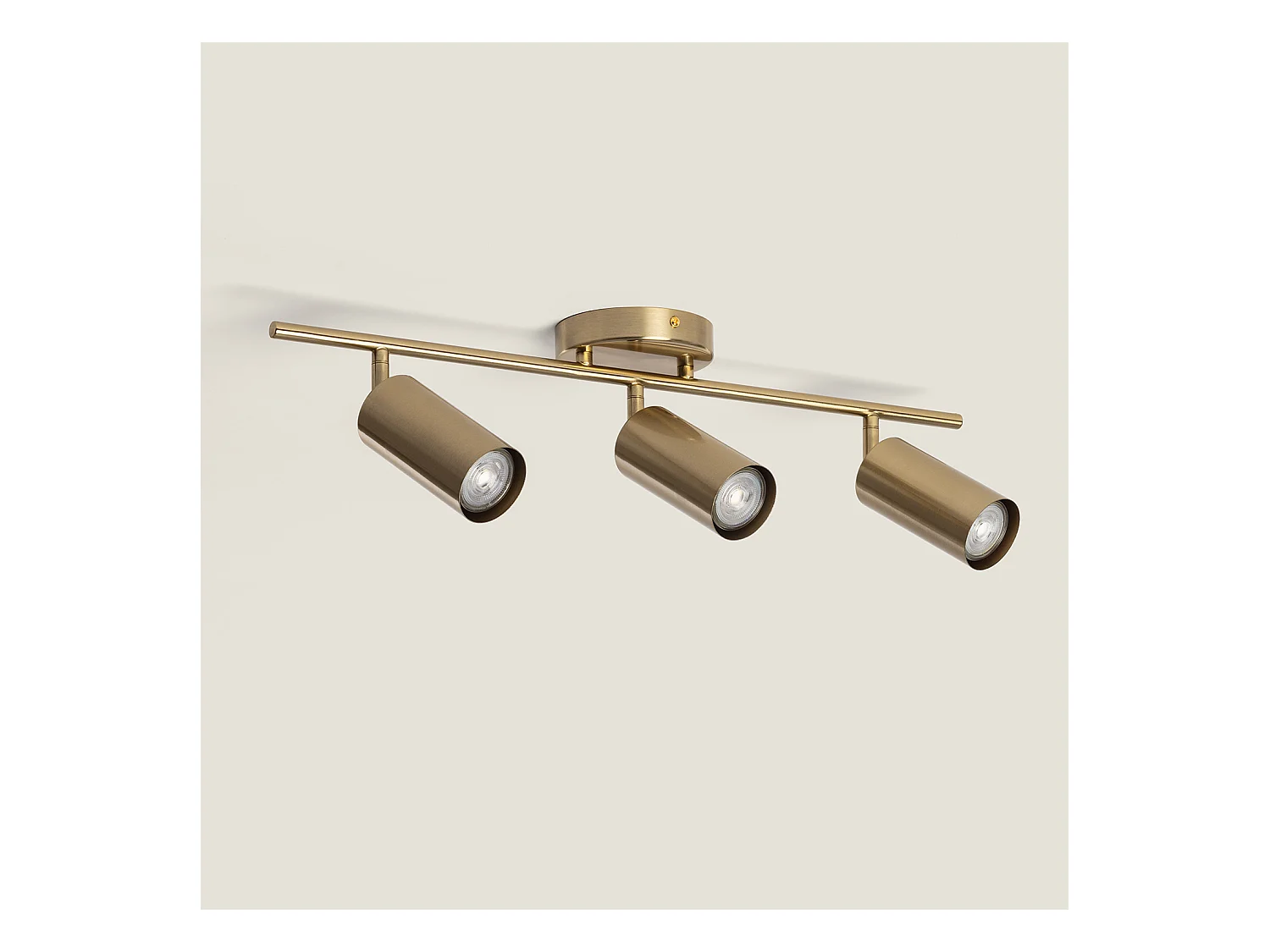 Plafonnier Métal Dariel 3 Spots Doré