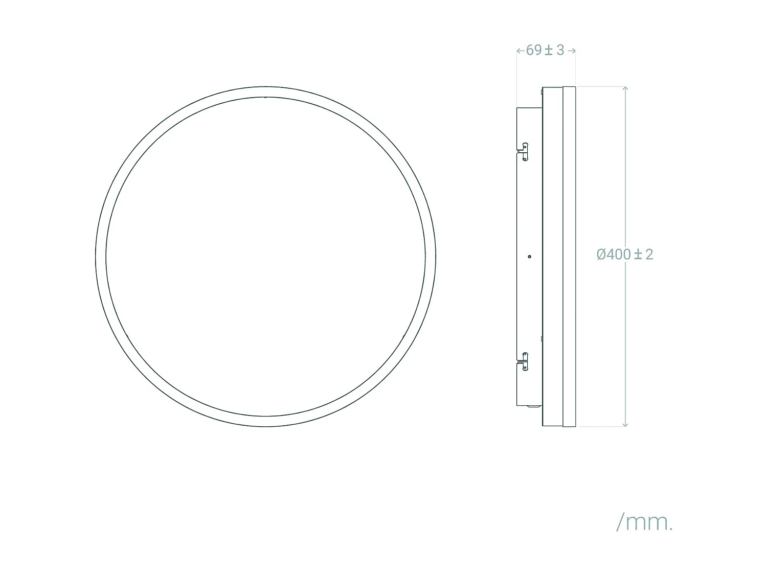 Plafonnier LED 24W Rond Métal CCT Sélectionnable Zuse (2200K - 3000K - 4000K) CCT