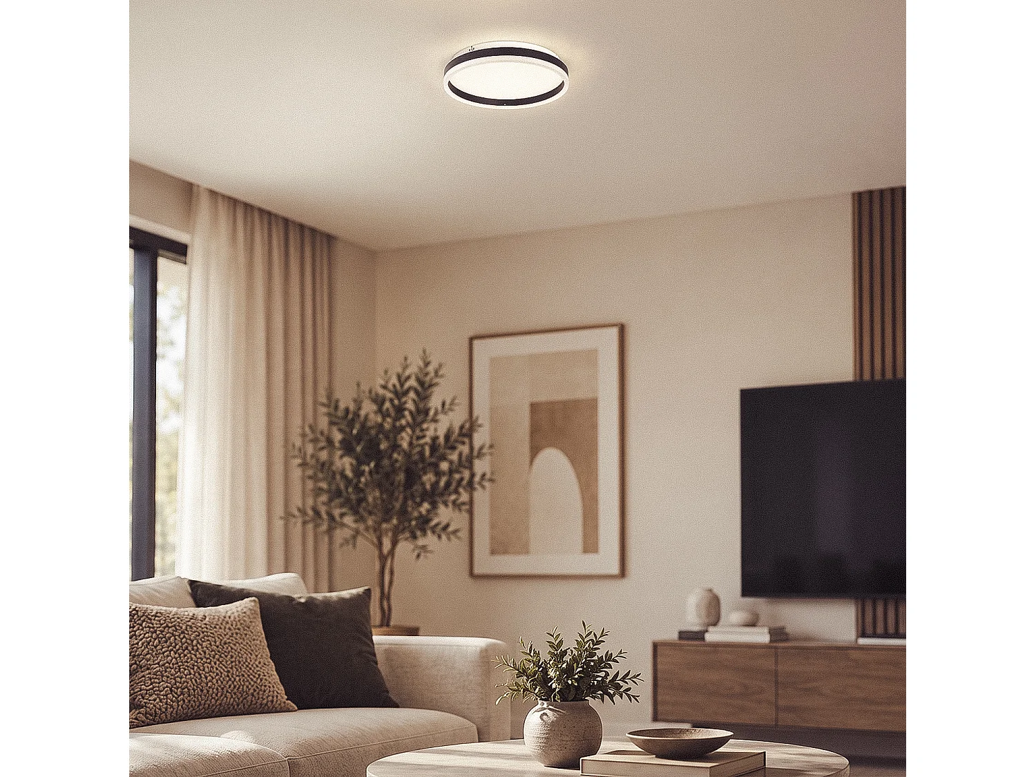 Plafón LED 24W Circular Metal CCT Seleccionable Zuse 2200K - 3000K - 4000K CCT