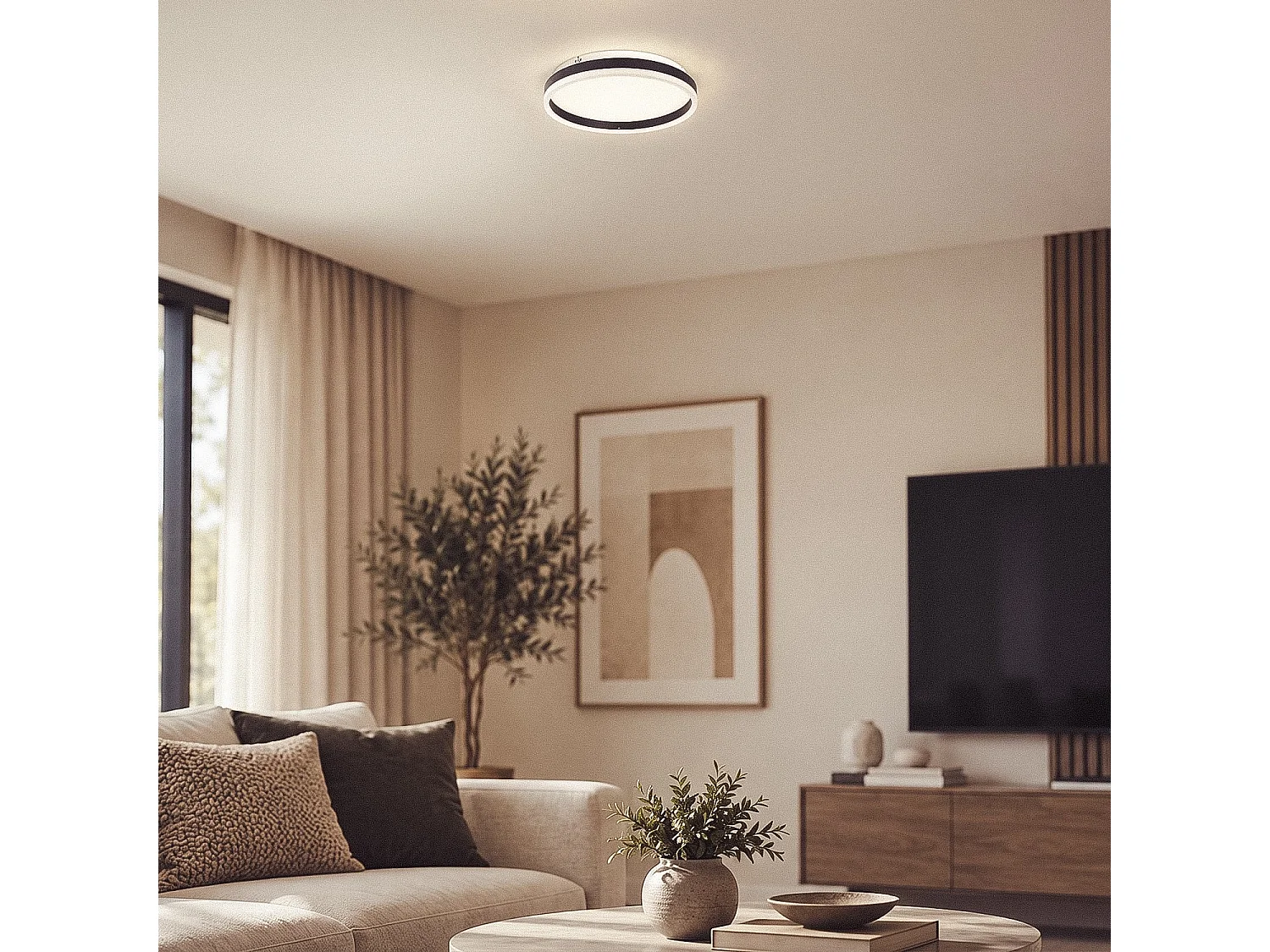 Plafón LED 24W Circular Metal CCT Seleccionable Zuse 2200K - 3000K - 4000K CCT