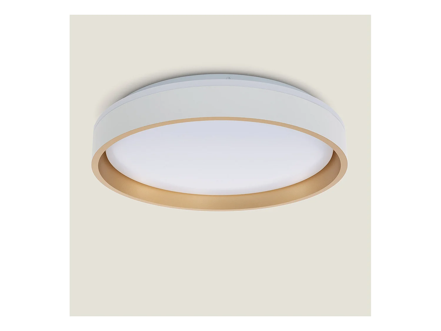 Plafonnier LED 24W Rond Métal Ø390 mm Kibek Doré