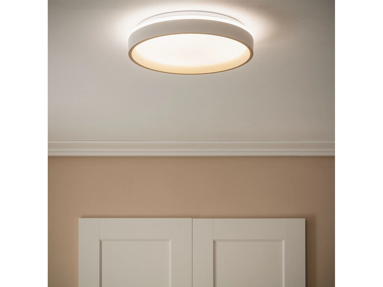 Plafonnier LED 24W Rond Métal Ø390 mm Kibek Doré