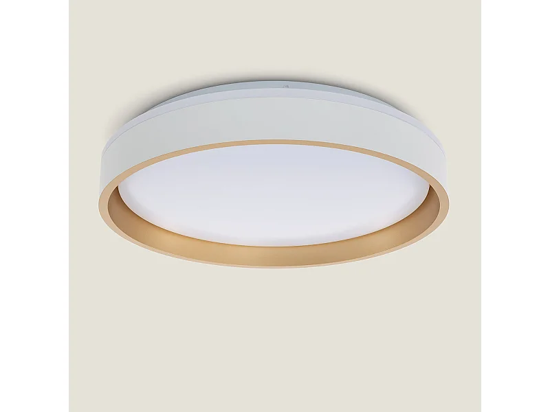 Plafonnier LED 24W Rond Métal Ø390 mm Kibek Doré