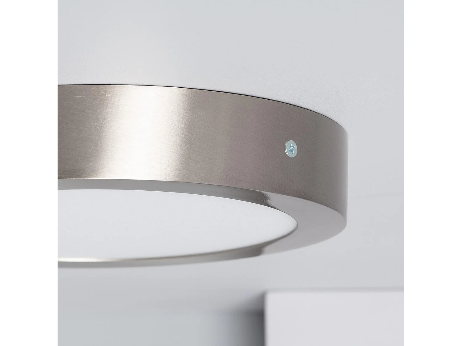 Plafonnier LED Rond 18W Métal Ø225 mm Argenté  5000K Blanc froid