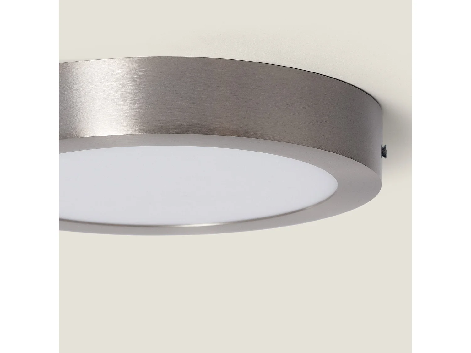 Plafón LED 18W Circular Metal Ø225 mm Silver 5000K Blanco Frío