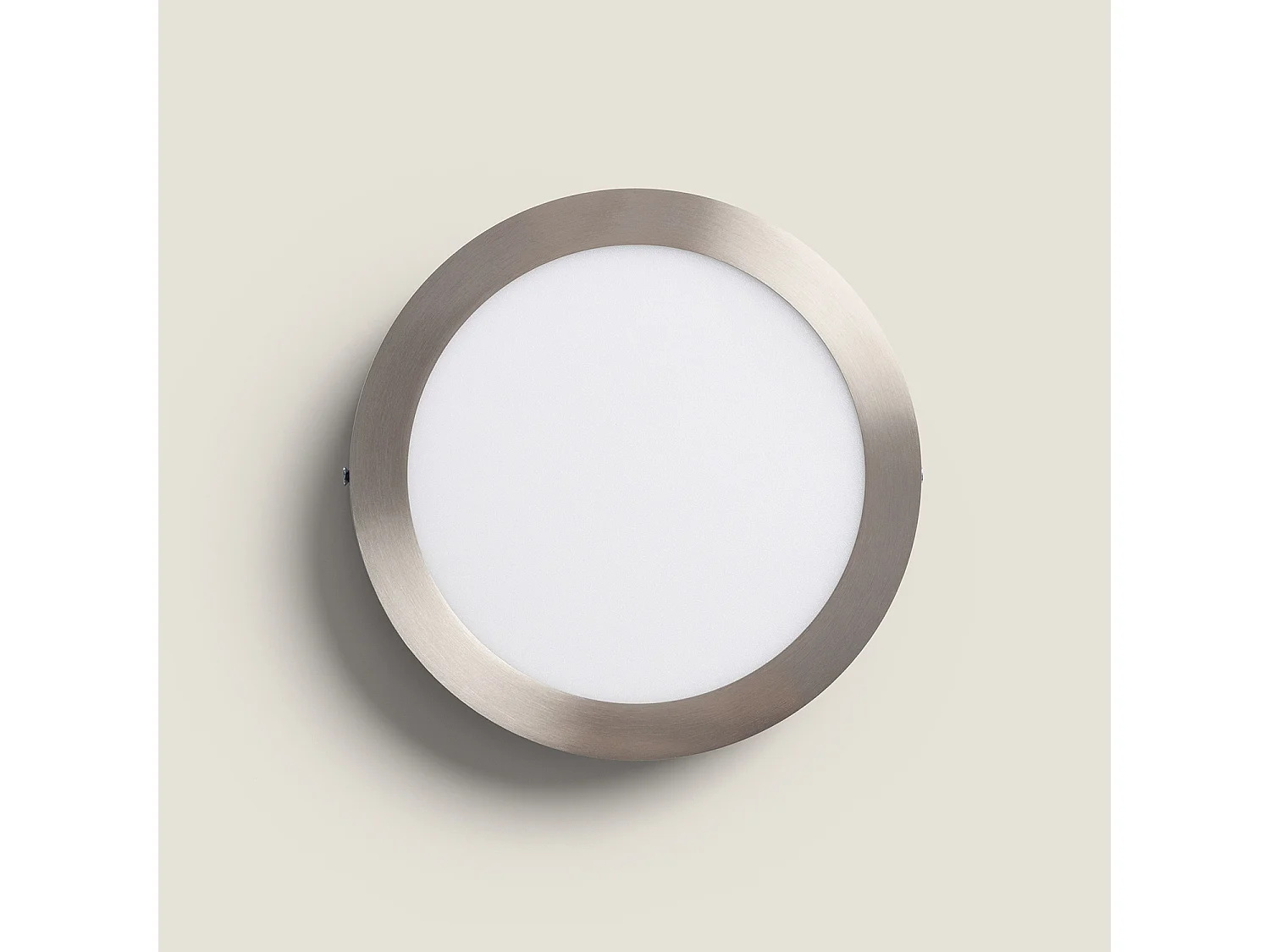 Plafón LED 18W Circular Metal Ø225 mm Silver 5000K Blanco Frío
