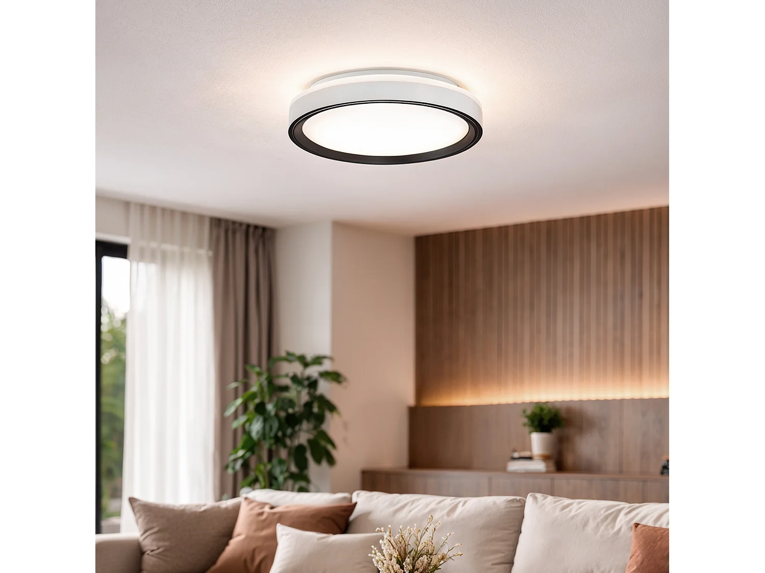 Plafoniera LED 24W Circolare Metallo Ø385 mm Nysted Nero