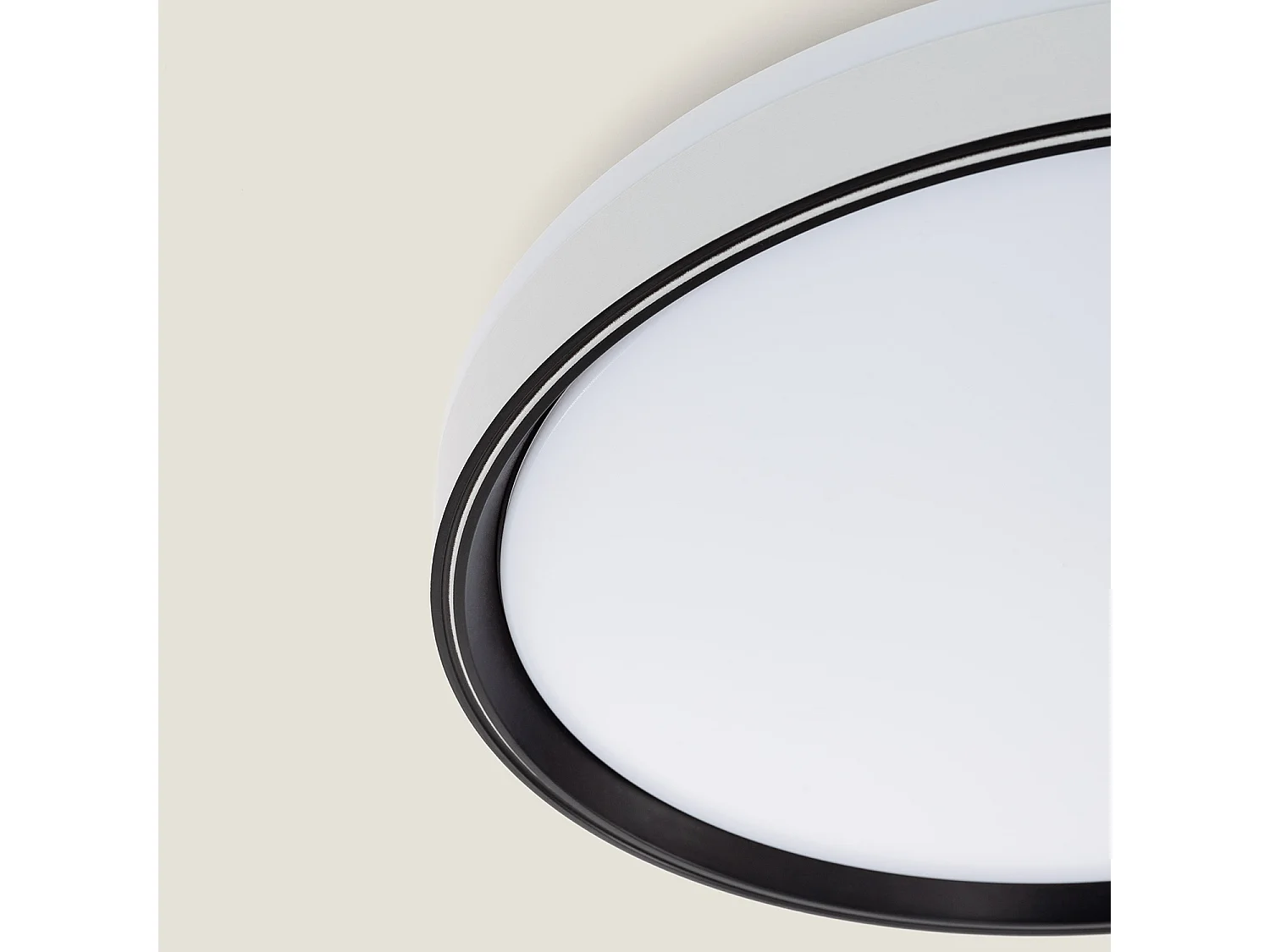 Plafón LED 24W Circular Metal Ø400 mm Nysted Negro