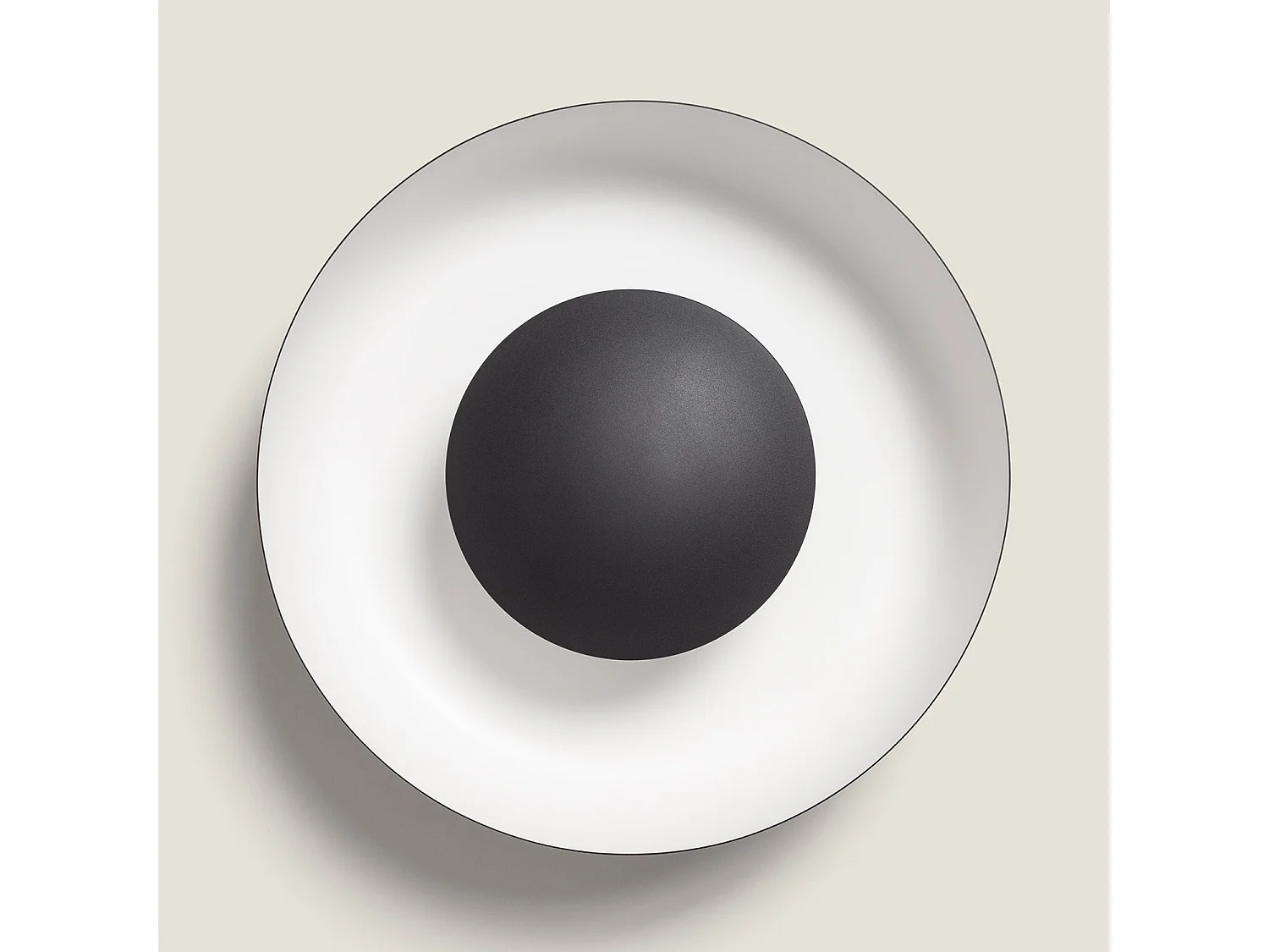 Plafonnier LED 20W Métal Duval Noir