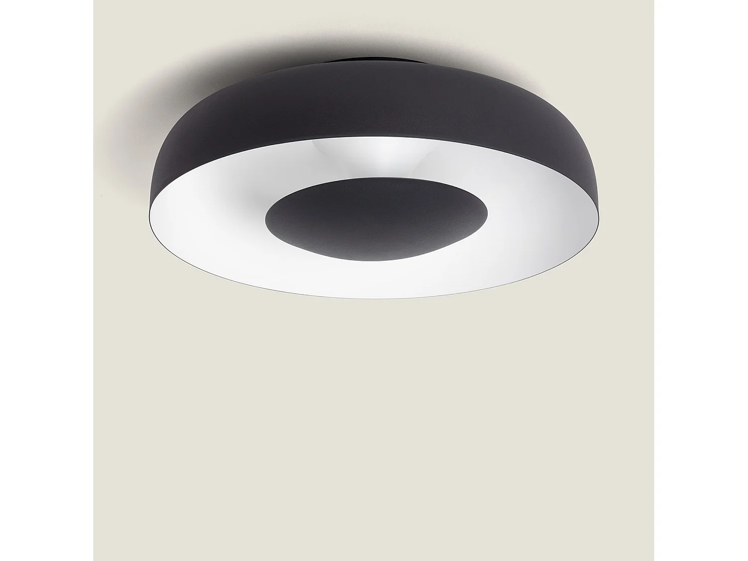 Plafoniera LED da 20 W in Acciaio Duval Nero