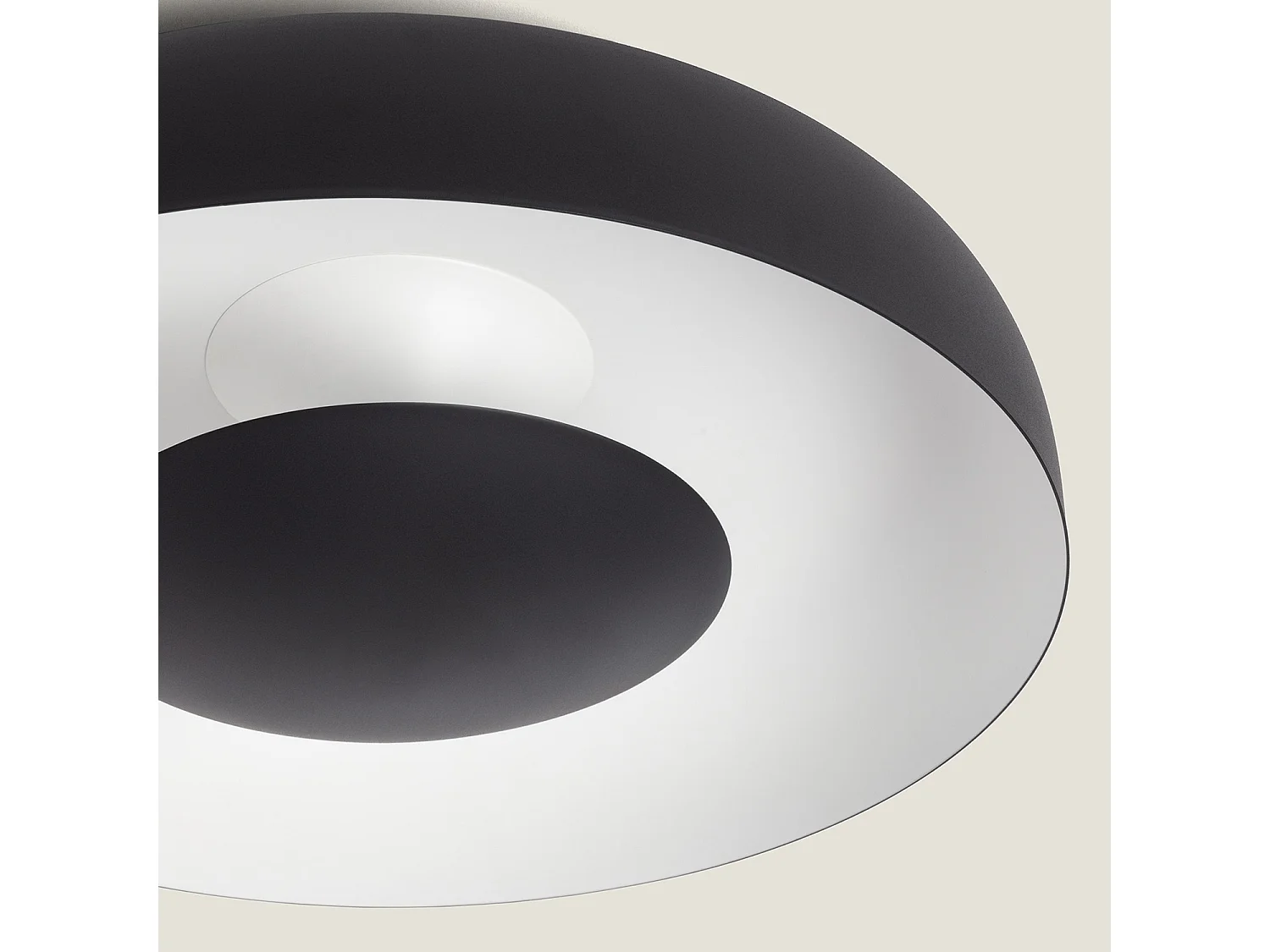 Plafoniera LED da 20 W in Acciaio Duval Nero