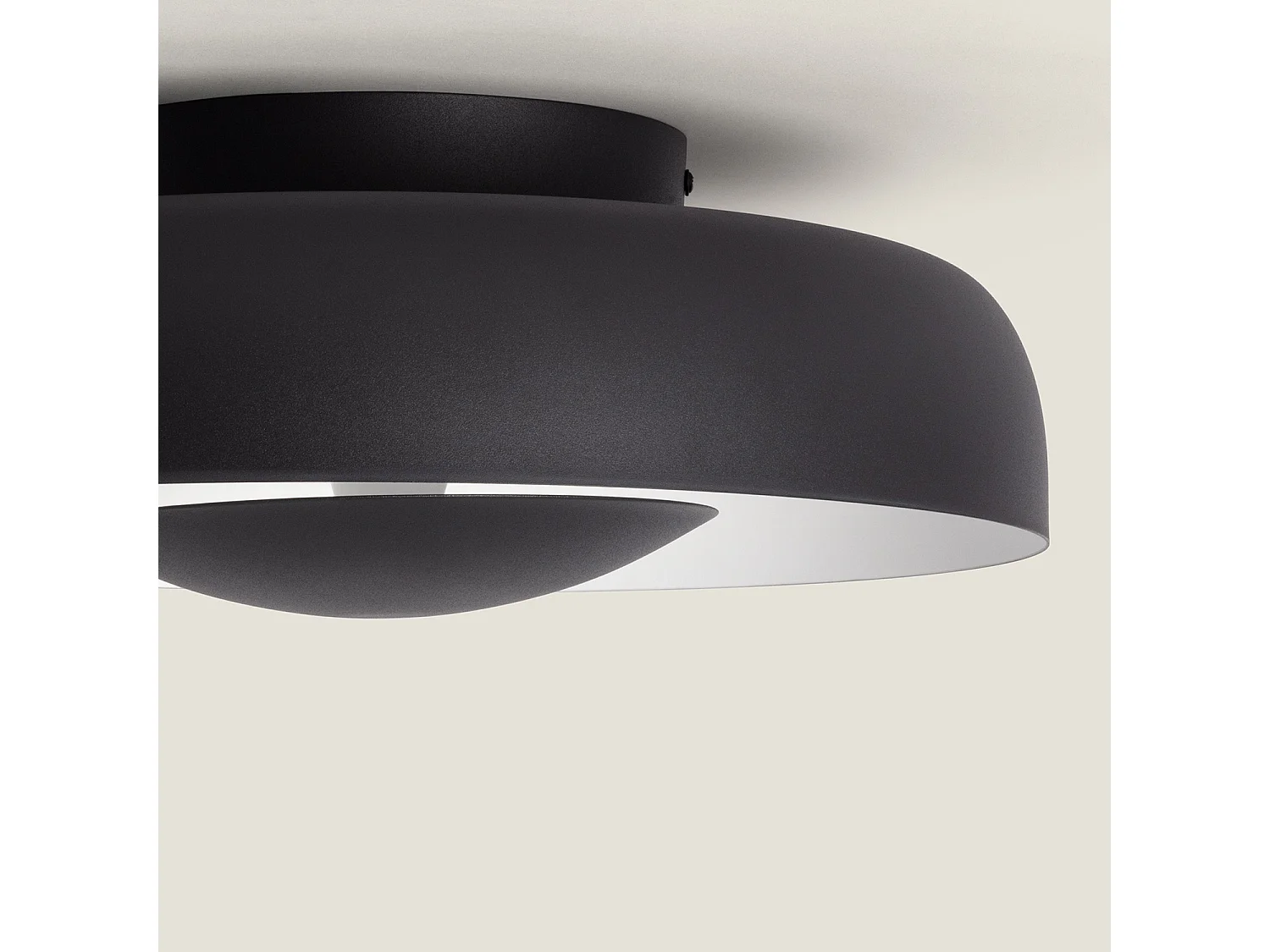 Plafoniera LED da 20 W in Acciaio Duval Nero