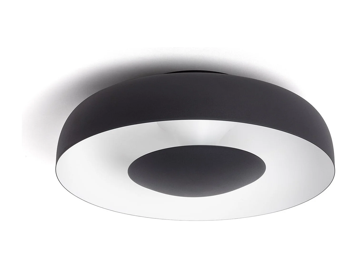 Plafoniera LED da 20 W in Acciaio Duval Nero