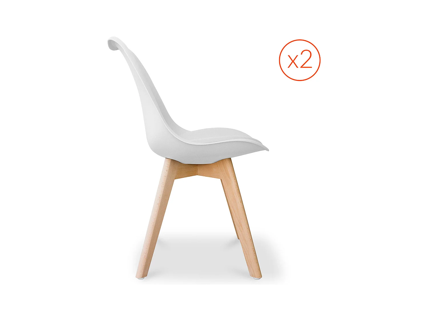 Lotto di 2 Sedie Denisse design scandinavo