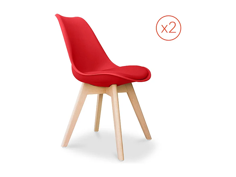 Lotto di 2 Sedie Denisse design scandinavo