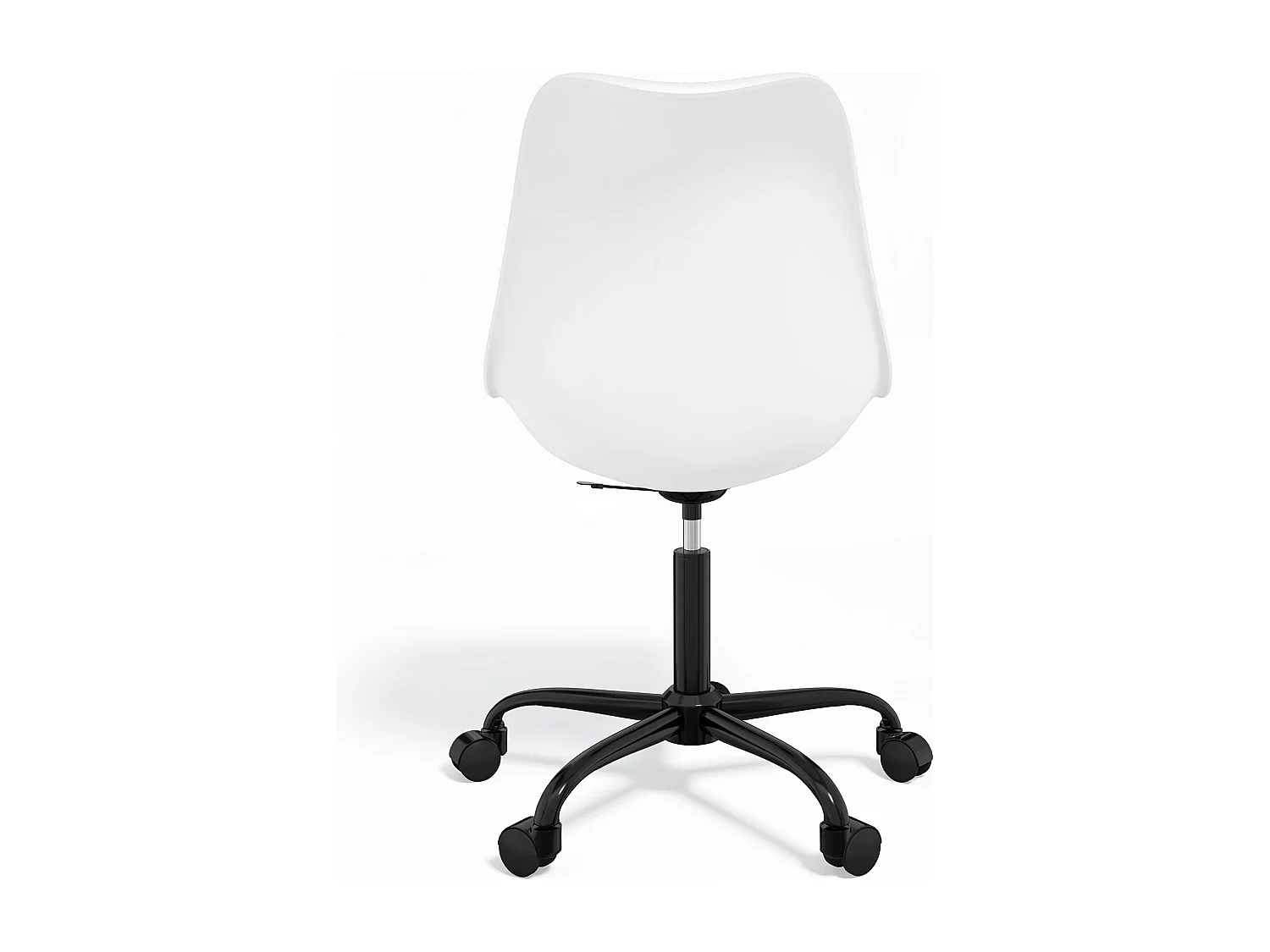 Chaise de bureau avec roulettes - Chaise de bureau pivotante - Structure noire Tulip Fuchsia