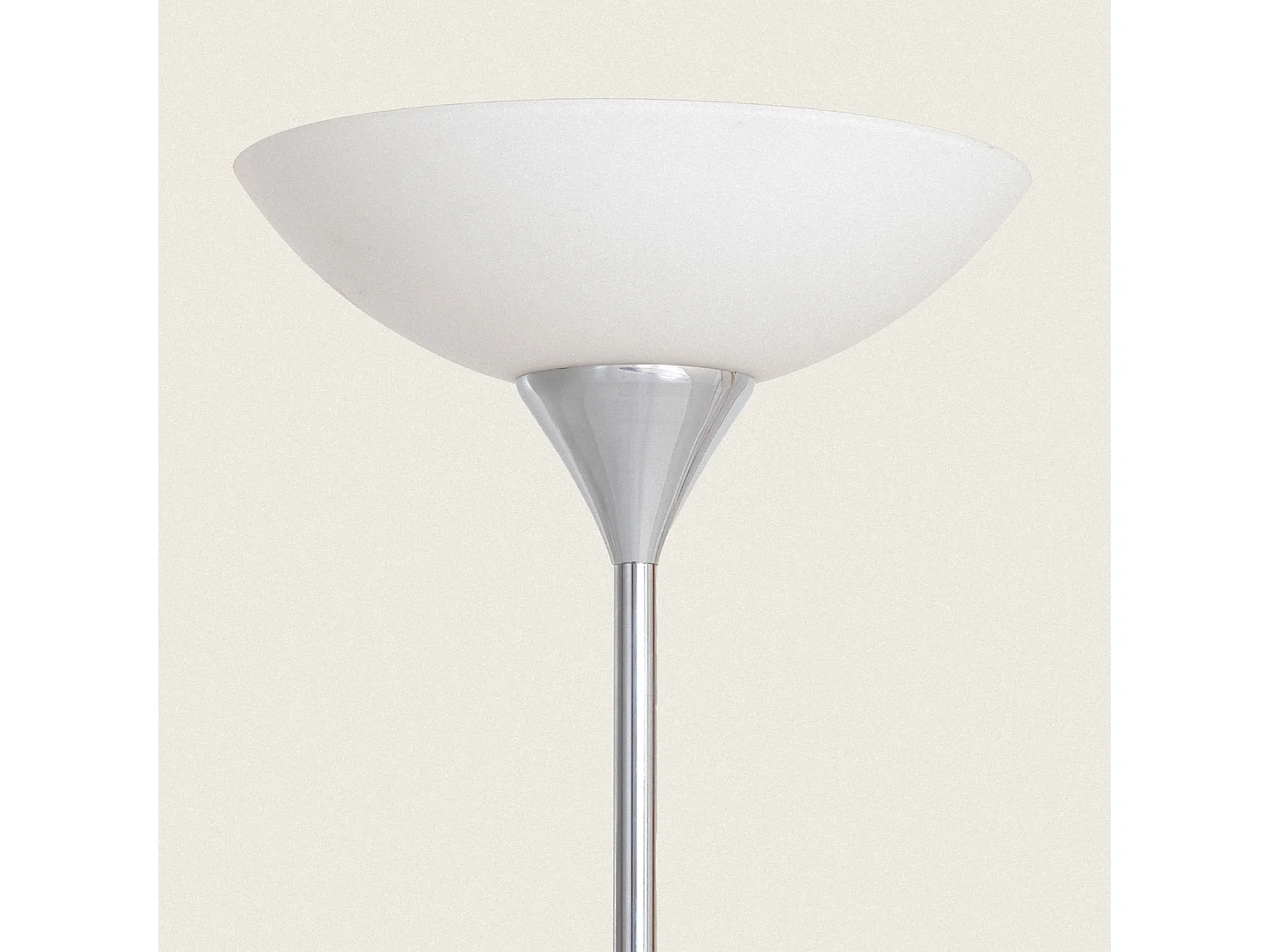 Lampadaire avec LED de Lecture Métal et Verre Ussel Argenté