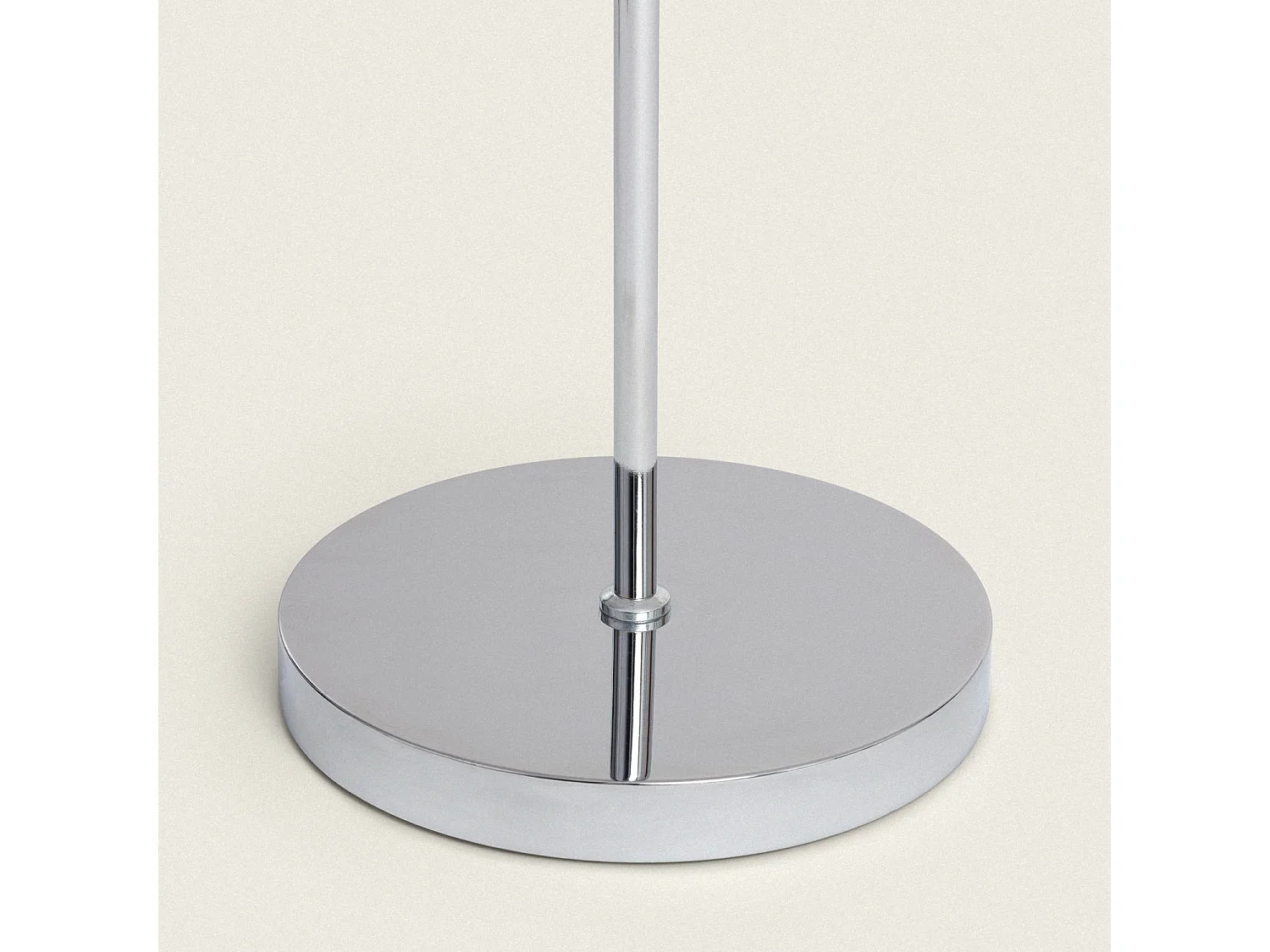 Lampadaire avec LED de Lecture Métal et Verre Ussel Argenté