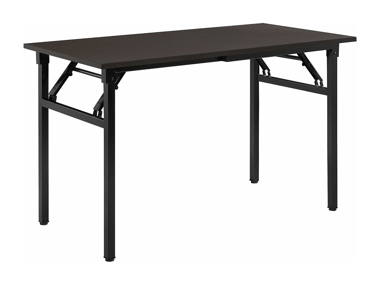 Tavolo da pranzo pieghevole da cucina altezza regolabile per 4 persone 120 cm marrone e nero 03_0004362