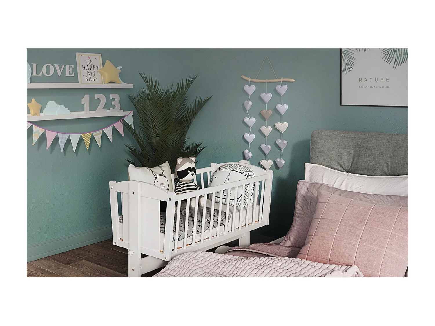 Cuna - VICTORIA - 90 x 40 cm - Colchón incluido