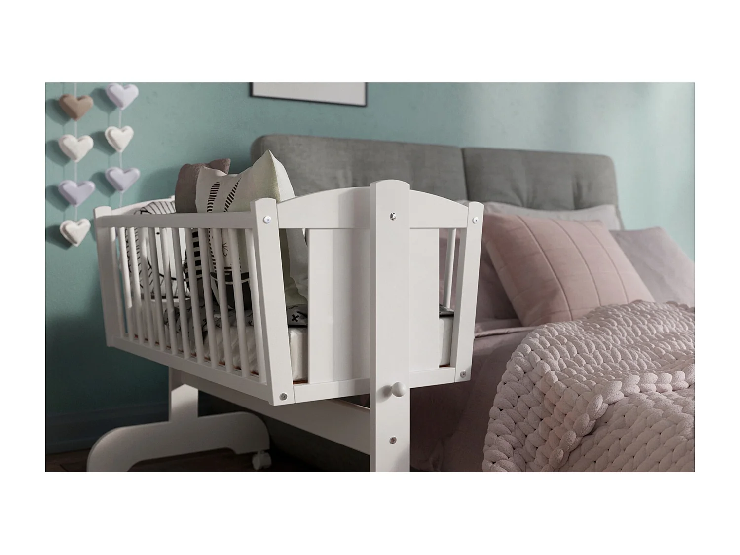 Cuna - VICTORIA - 90 x 40 cm - Colchón incluido