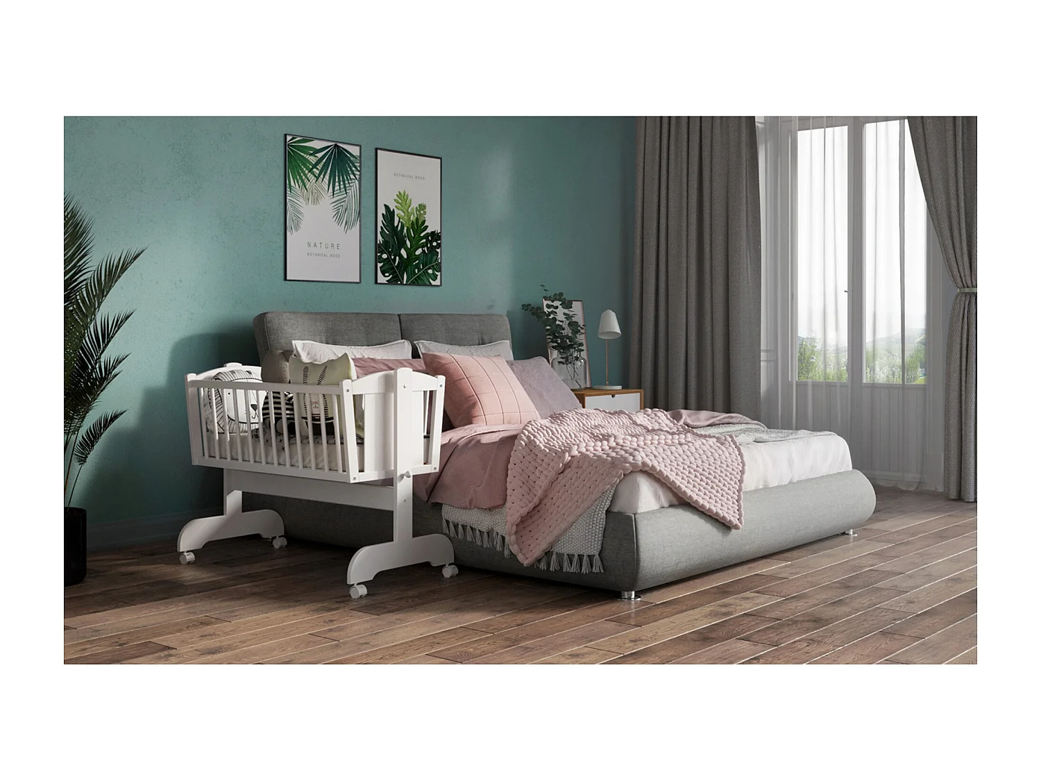 Cuna - VICTORIA - 90 x 40 cm - Colchón incluido