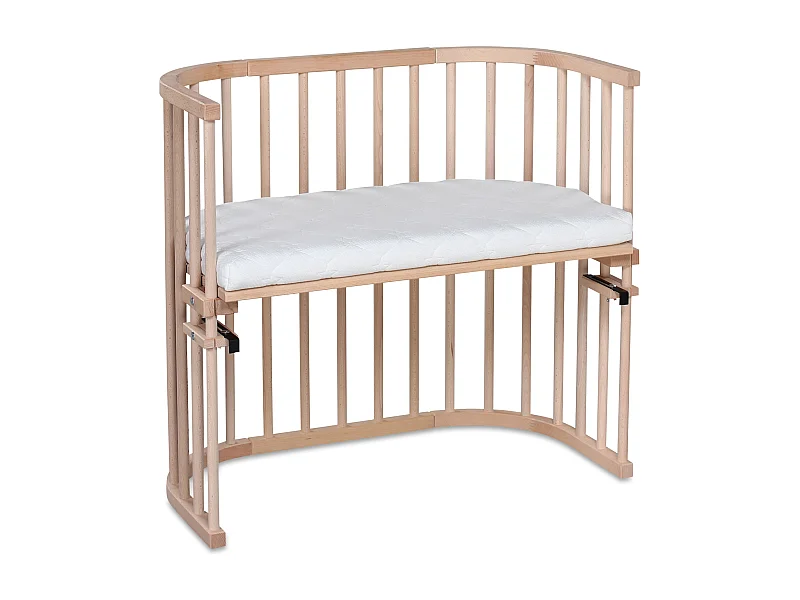 Cuna Cododo con colchón BabyBay Original en Madera Natural