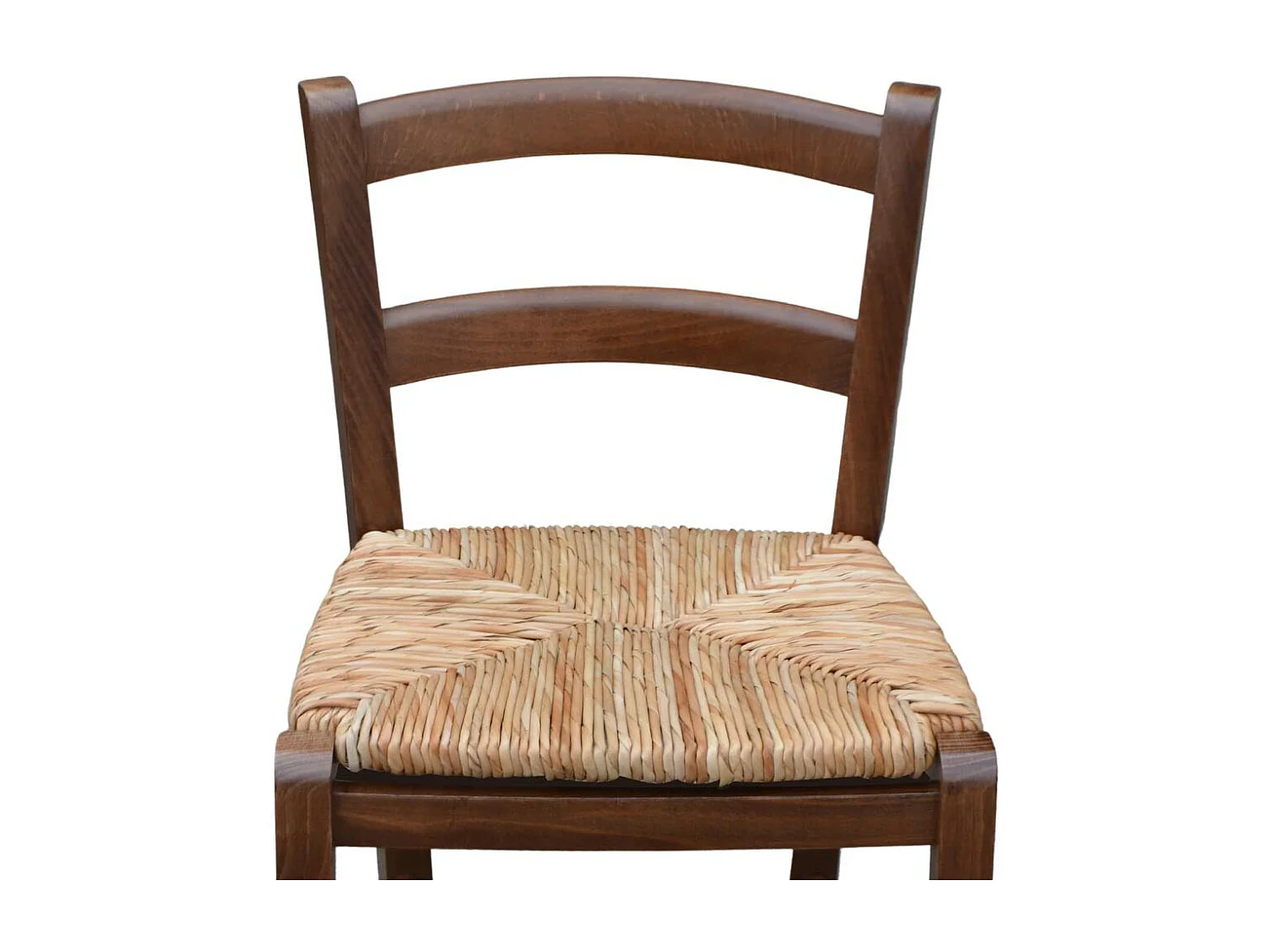 Silla de boda veneciana de madera oscura de 73 cm de alto con asiento de papel de arroz