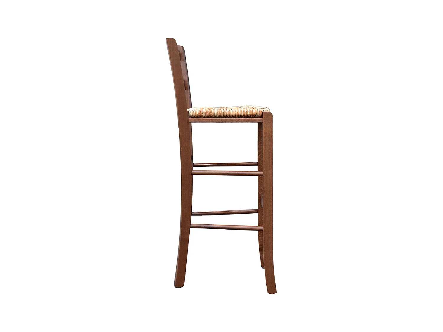 Commode Venise en bois foncé h 73 avec assise en feuille rouge