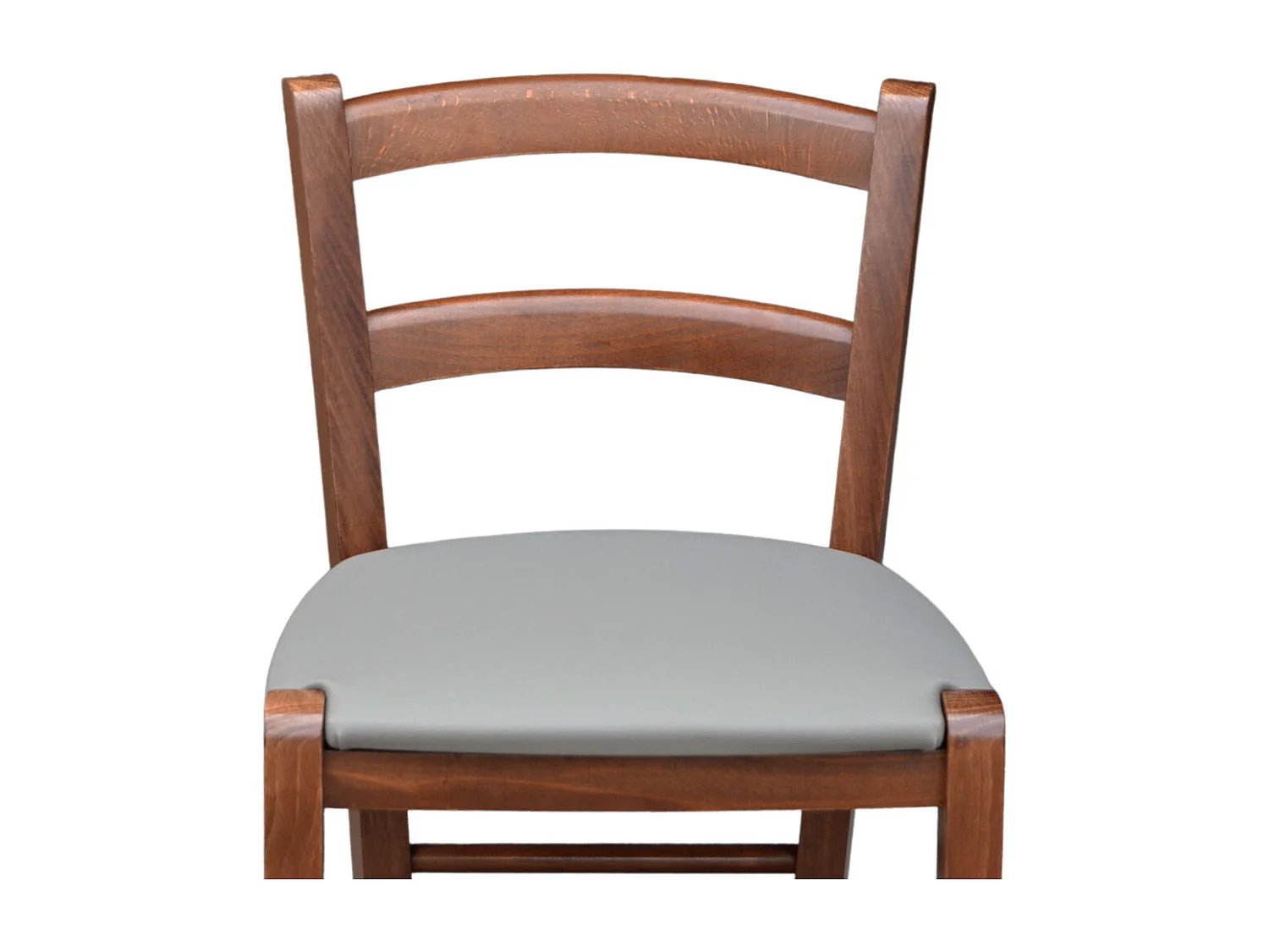 Cadre en bois foncé Venice h 73 avec assise imprimée gris/tortora