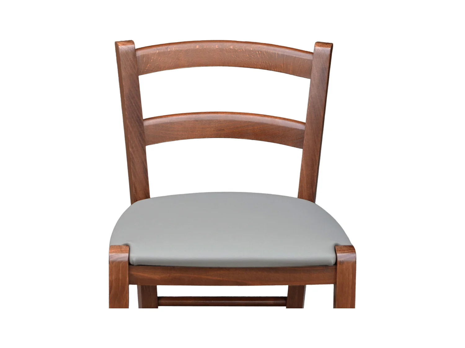 Cadre en bois foncé Venice h 73 avec assise imprimée gris/tortora